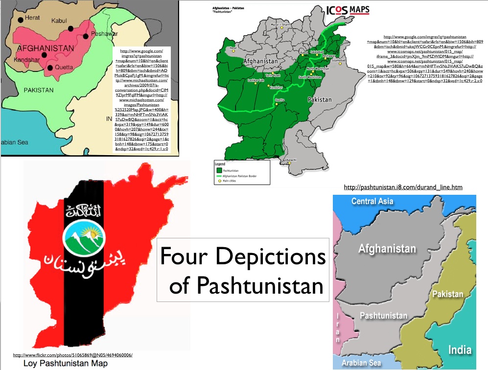 The Complex And Contentious Issue Of Afghan Identity GeoCurrents Four Versions Of Map 
