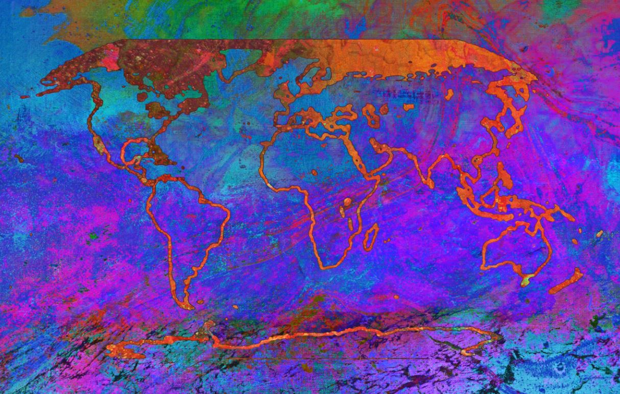 Front cover artwork for the IPCC AR6 WG1 Report by Alisa Singer