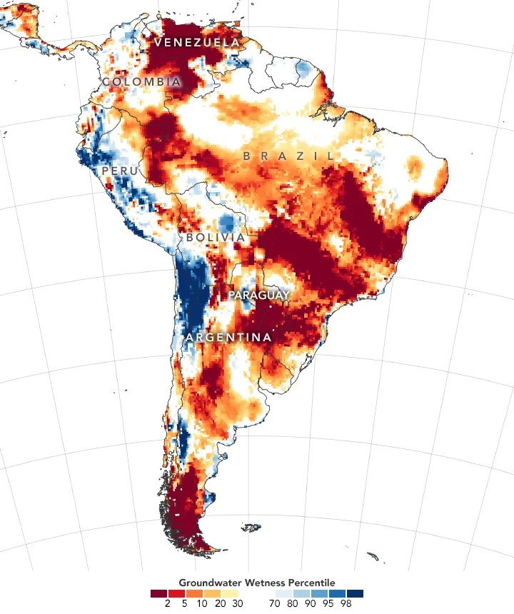 Drought Map of South America