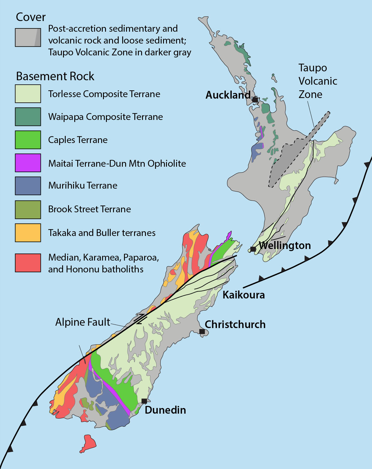 Mountains Nz Map All 