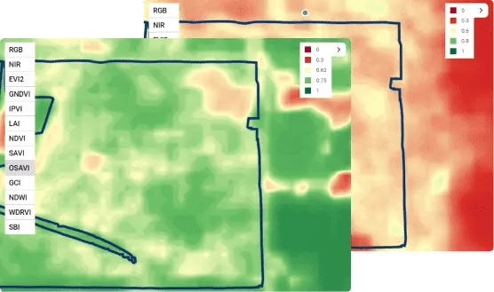 GeoPard’s unique modeling allows to track vegetation even in cloudy days