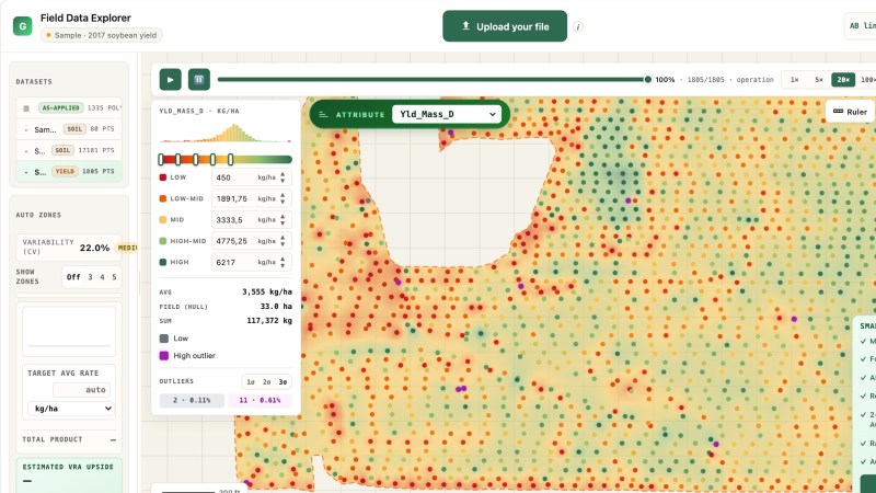 Field Data Explorer, the tool as it opens on the page