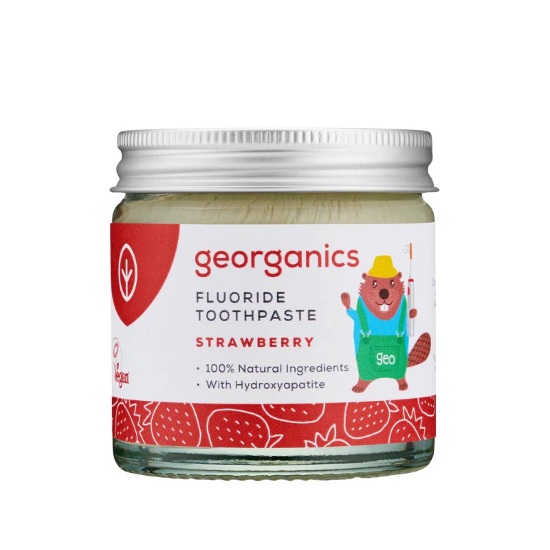 Kids Fluoride Toothpaste Strawberry With Hydroxyapatite Georganics