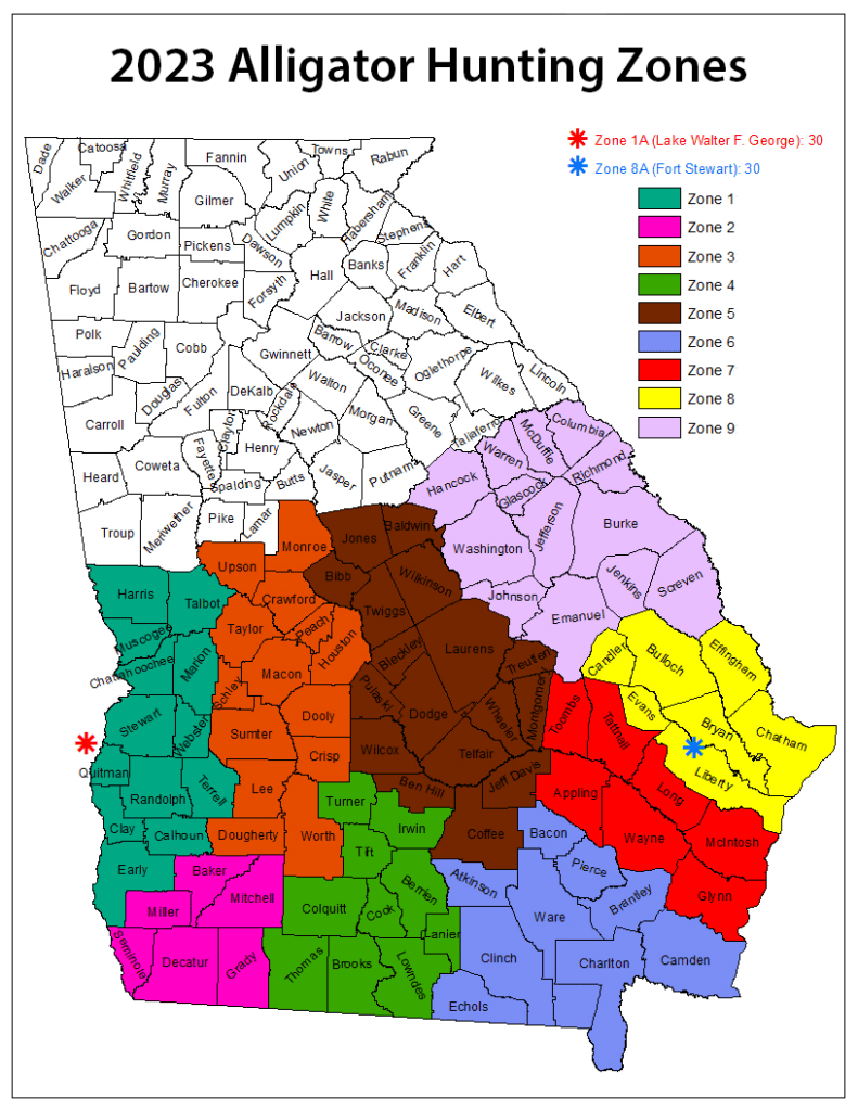 Alligator Hunting In Georgia Your Step By Step Guide To A Successful Hunt Alligator Zones Map Copy 791x1024 