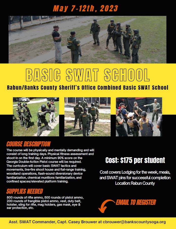 Basic SWAT School - Georgia Sheriffs&rsquo; Association