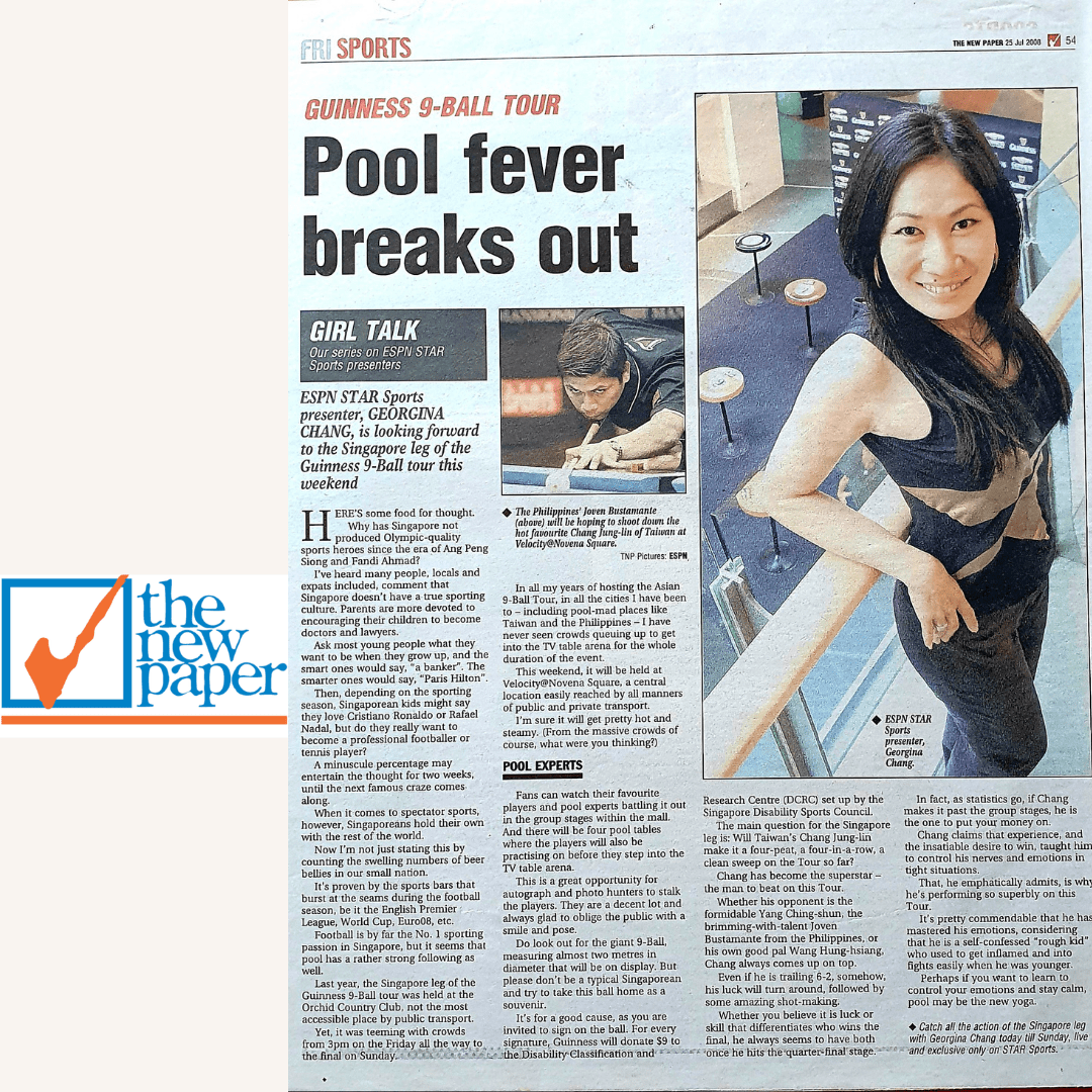 International and Local Media | The New Paper - Georgina Chang