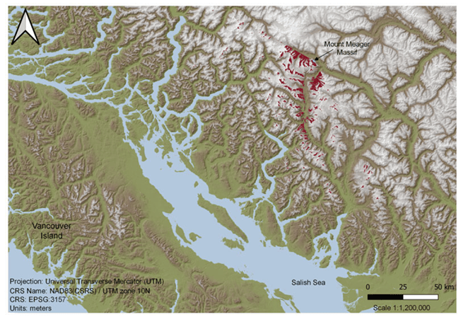 Viewshed from current summit elevation