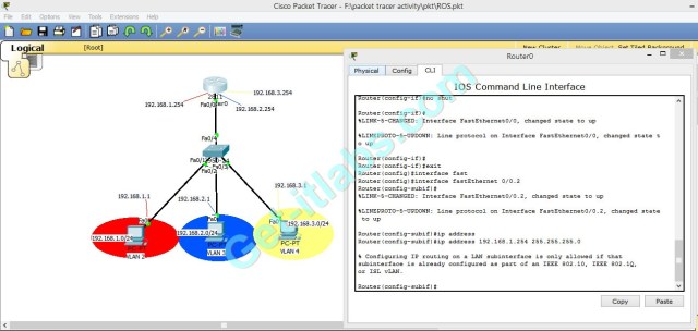 Cisco VLAN ROS router sub-interface
