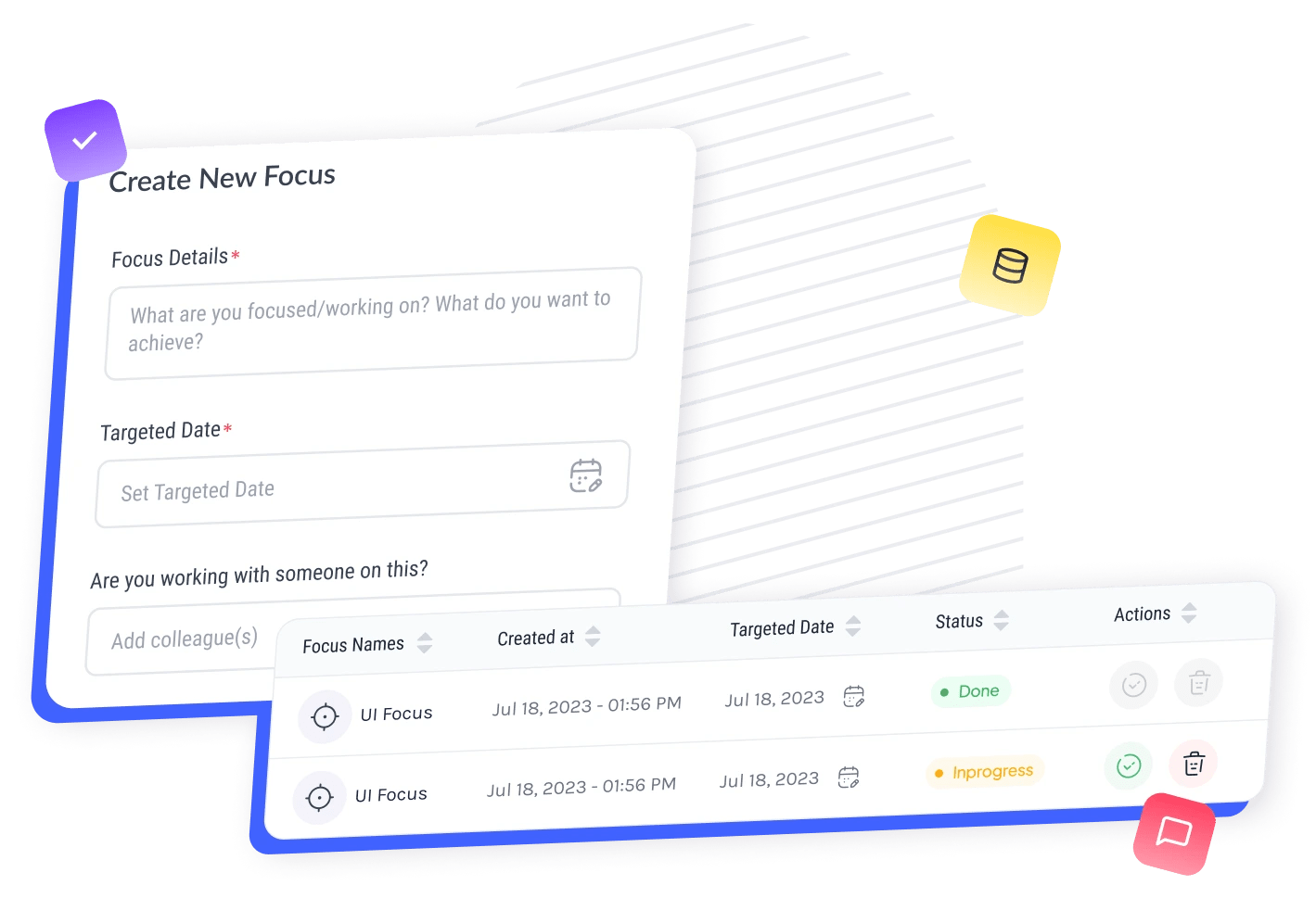 create Focus & Goal Management