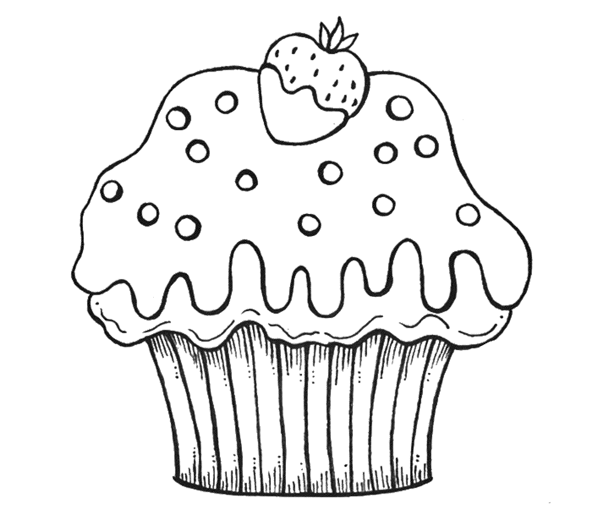 Happy Birthday Cupcake Coloring Pages at GetColorings.com ...