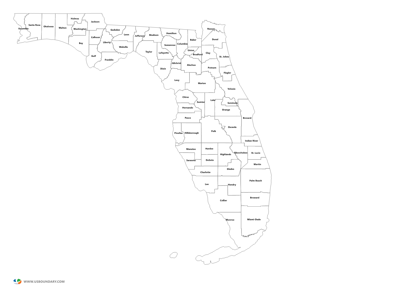 Florida County Map Vector At Getdrawings Free Download.