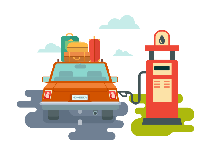 Gas Station Illustration - Free Template PPT Premium Download 2020