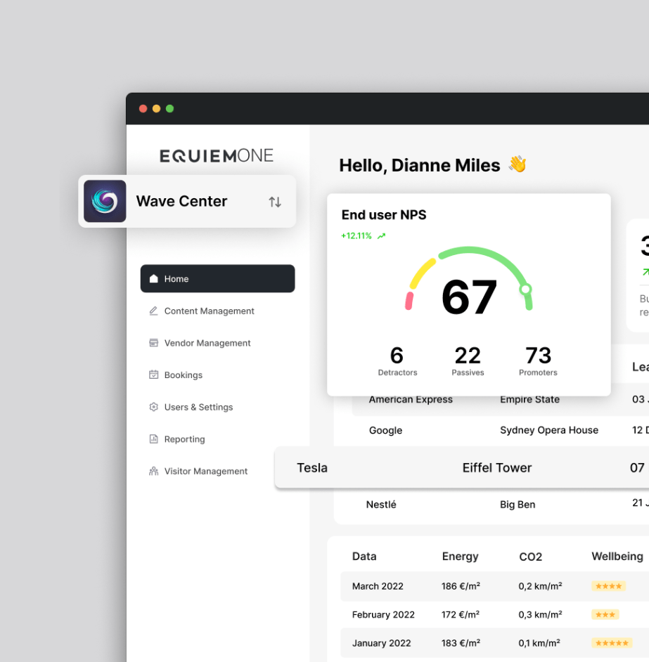 Equiem One Equiem Tenant Experience Platform - Desktop Abstract Designs for Desktop