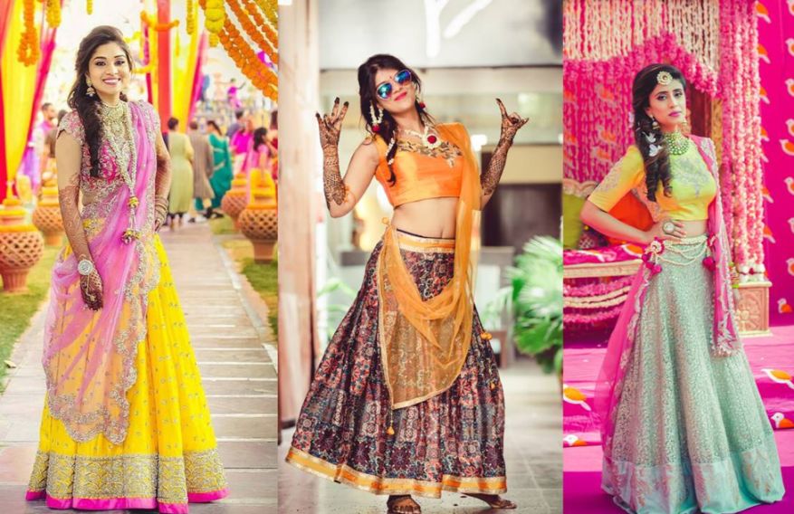 Mehndi Outfits For Bride Bridesmaids And Guests Bridal Mehndi Dresses