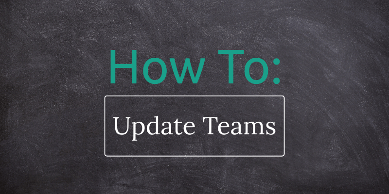 Update Teams for a Survey