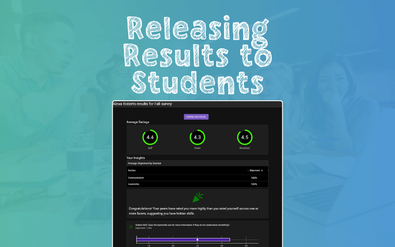 Releasing results to students in Feedback Loop