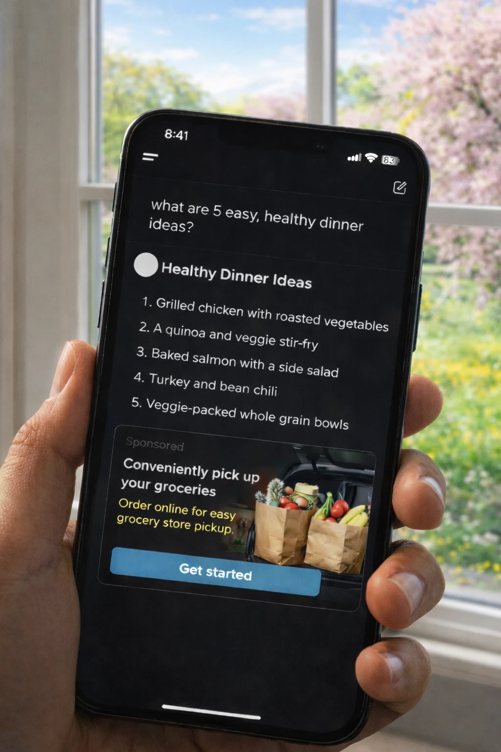 asking LLM for dinner ideas