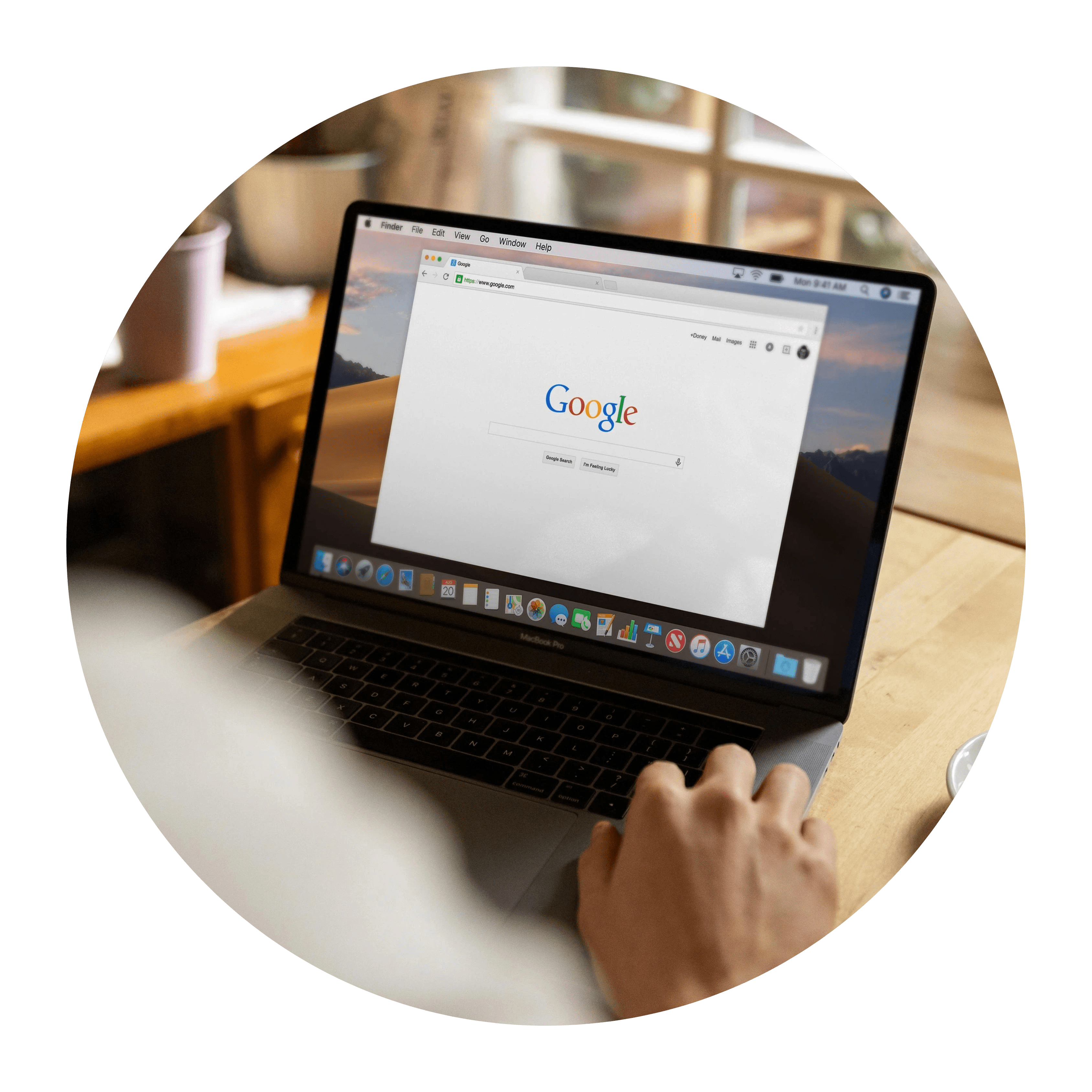 Google on computer