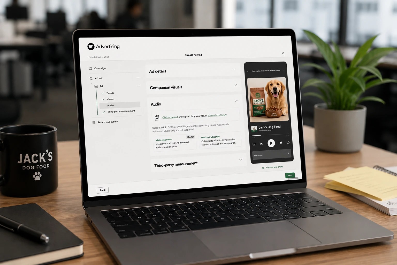 Spotify Ads Manager Interface
