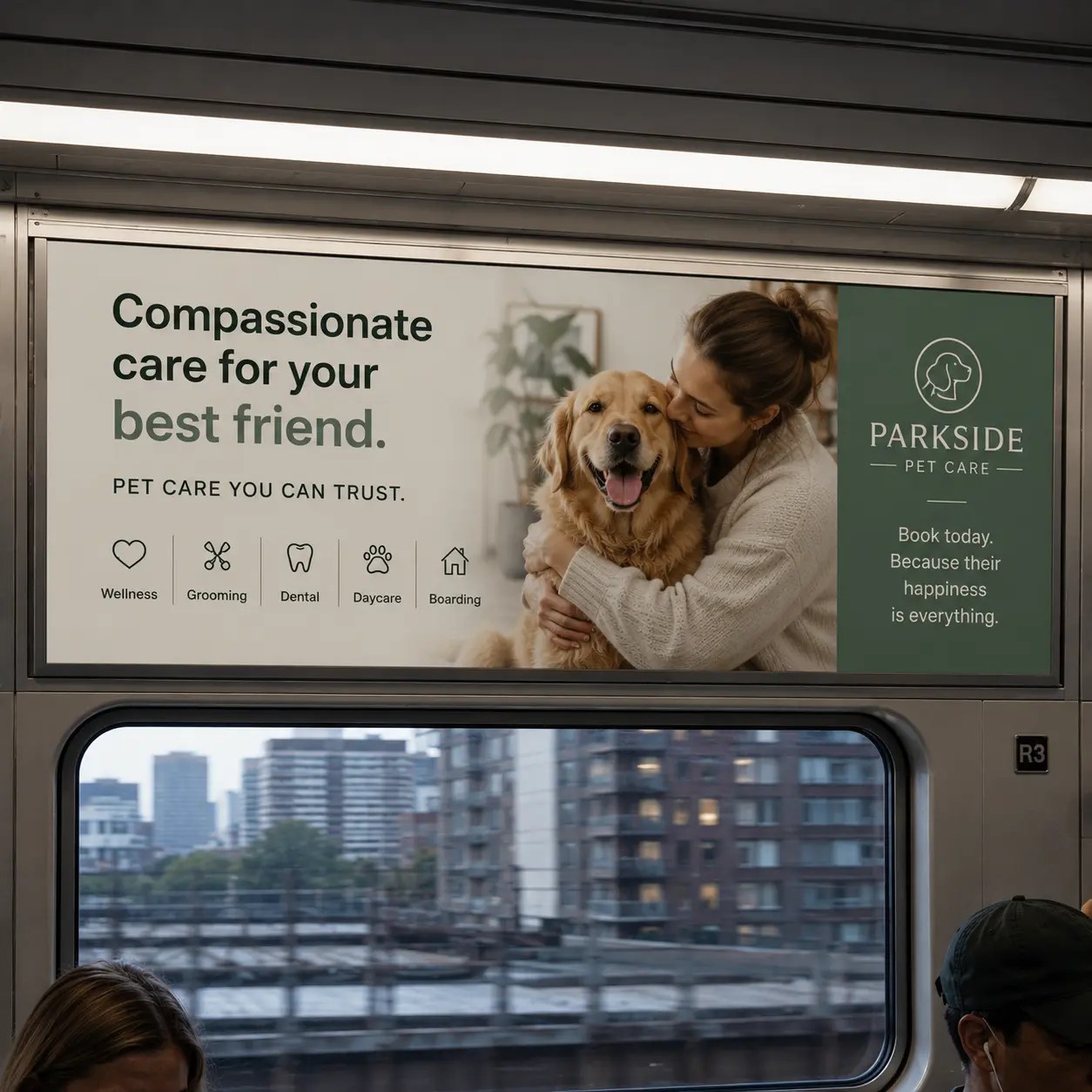 dog care transit advertisement