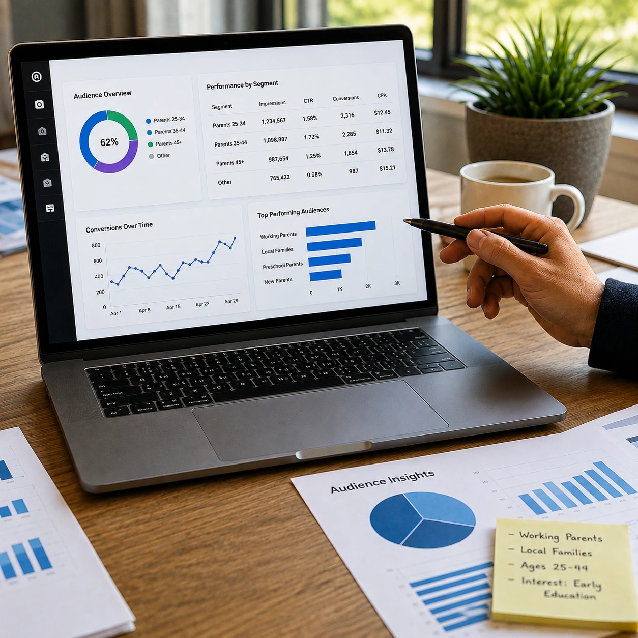 segmentation data on a laptop
