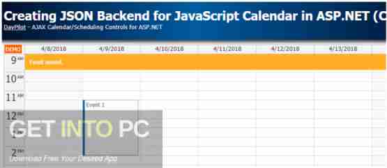 DayPilot for ASP.NET JavaScript MVC Pro 2018 Direct Link Download