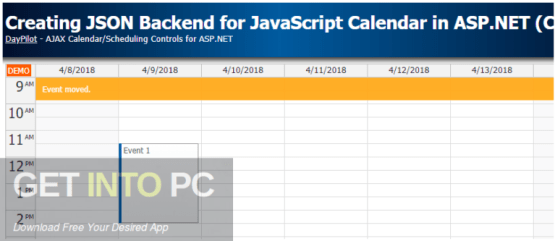 DayPilot for ASP.NET JavaScript MVC Pro 2018 Direct Link Download