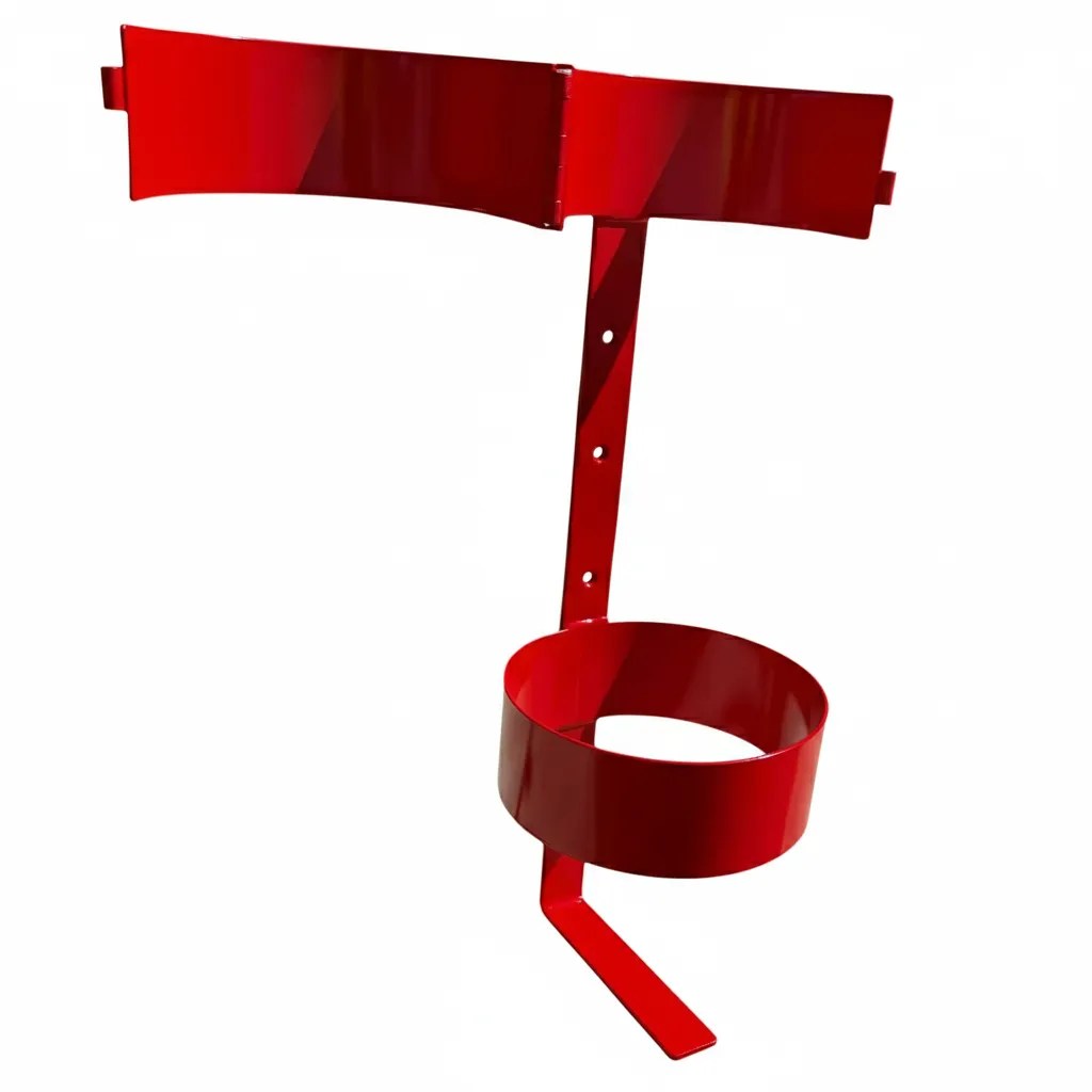 Red steel blanket tube holder a linemen's bucket truck storage accessory