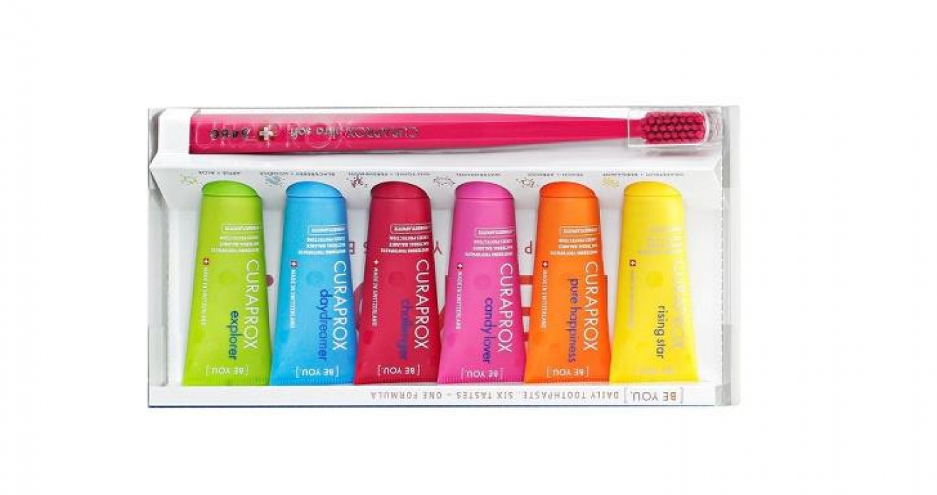 Free curaprox toothpaste & toothbrush samples