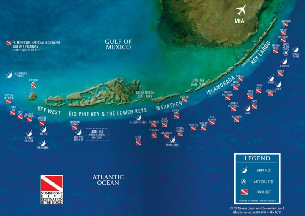 Key Largo Dive Sites Map Printable Maps Online Dive 