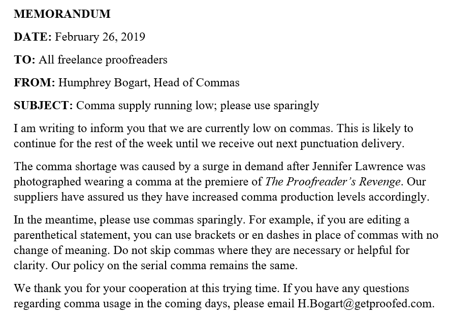 How To Write A Business Memo Proofed S Writing Tips