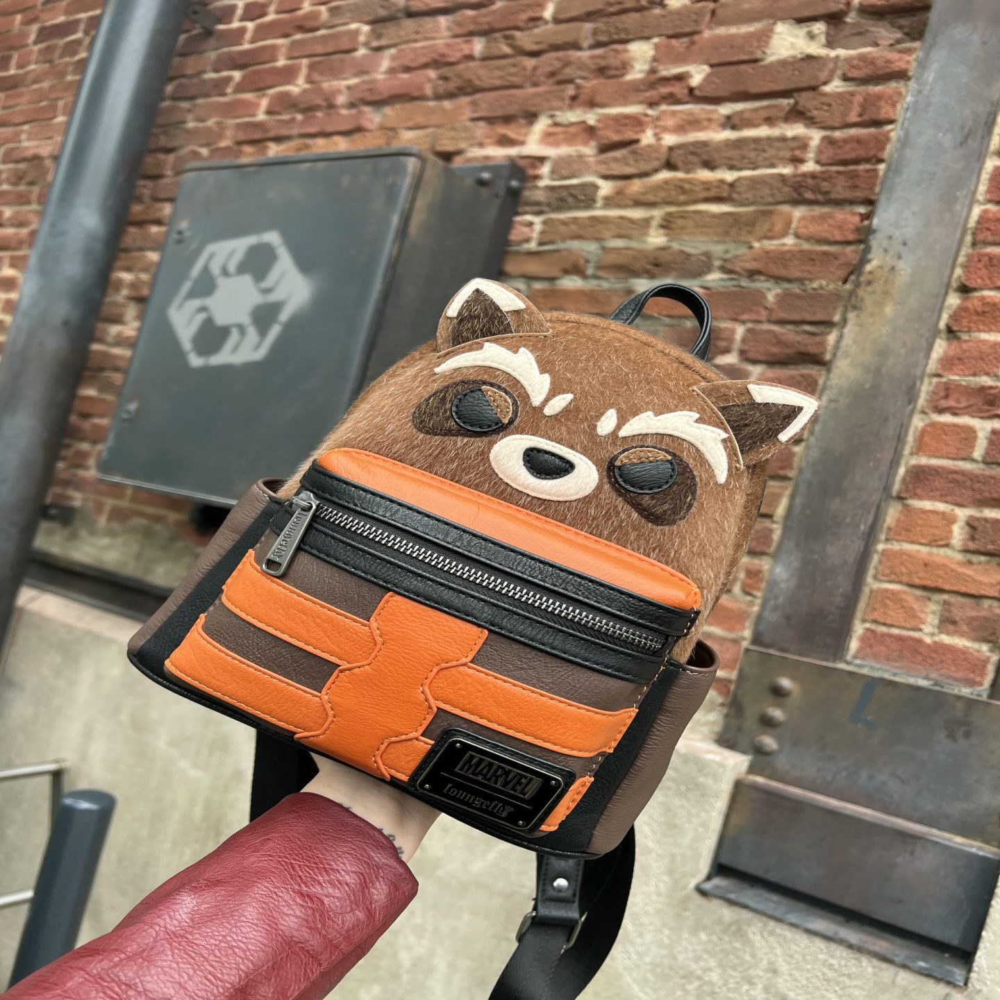 Loungefly Marvel Guardians of the Galaxy Rocket Raccoon Cosplay Mini Backpack Guardians Vol. 3 Rocket Raccoon mini backpack available at  main image 3