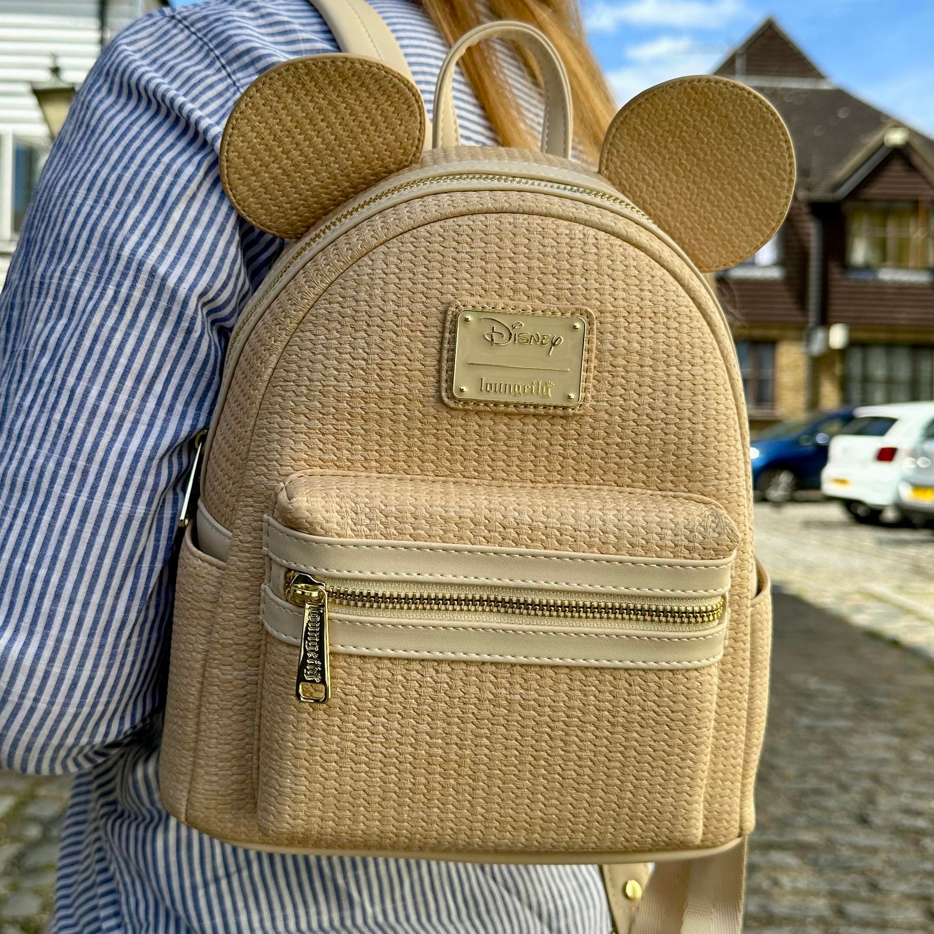 Disney Beige Woven Mickey Mouse Backpack Bag NEW Disney Retro Mickey Mouse Mini Classic City Diaper Bag  main image 2