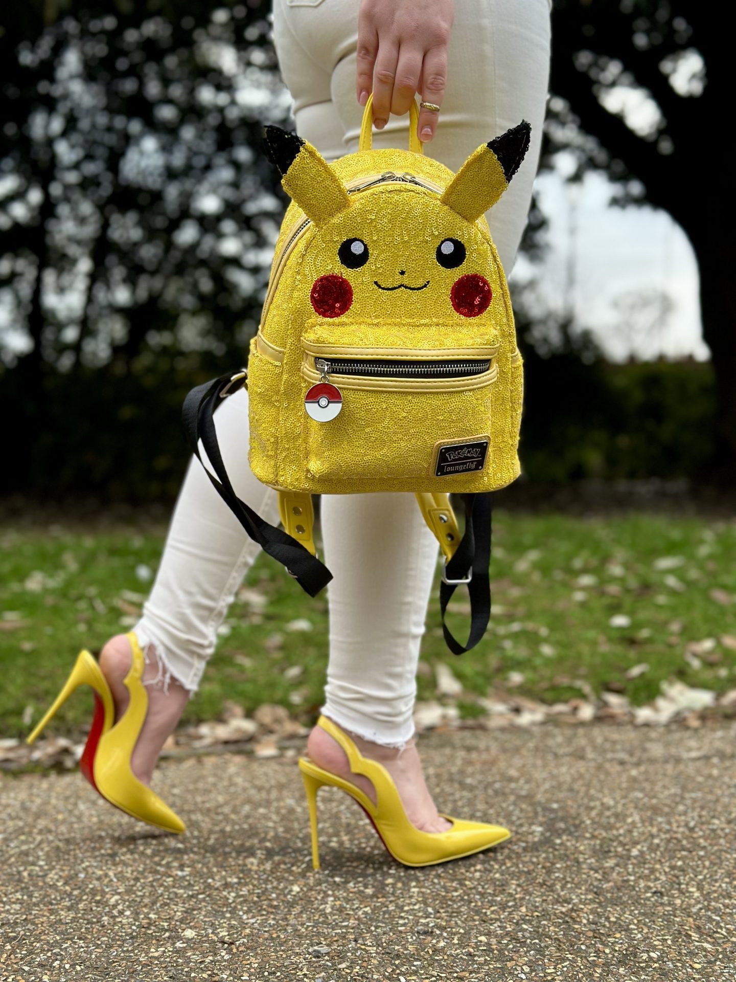 Loungefly x Pokemon Pikachu Cosplay Backpack - Yellow & Black - NEW Loungefly Pokemon Pikachu Smiling Mini Backpack | BoxLunch main image 4