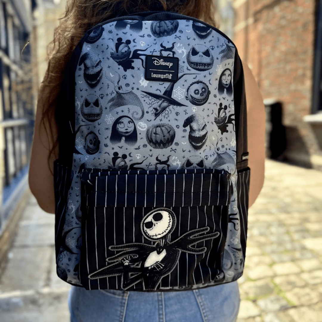 ⚡Loungefly Disney The Nightmare Before Christmas Nylon Full-Size Backpack The Nightmare Before Christmas All-Over Print Full-Size  main image 4