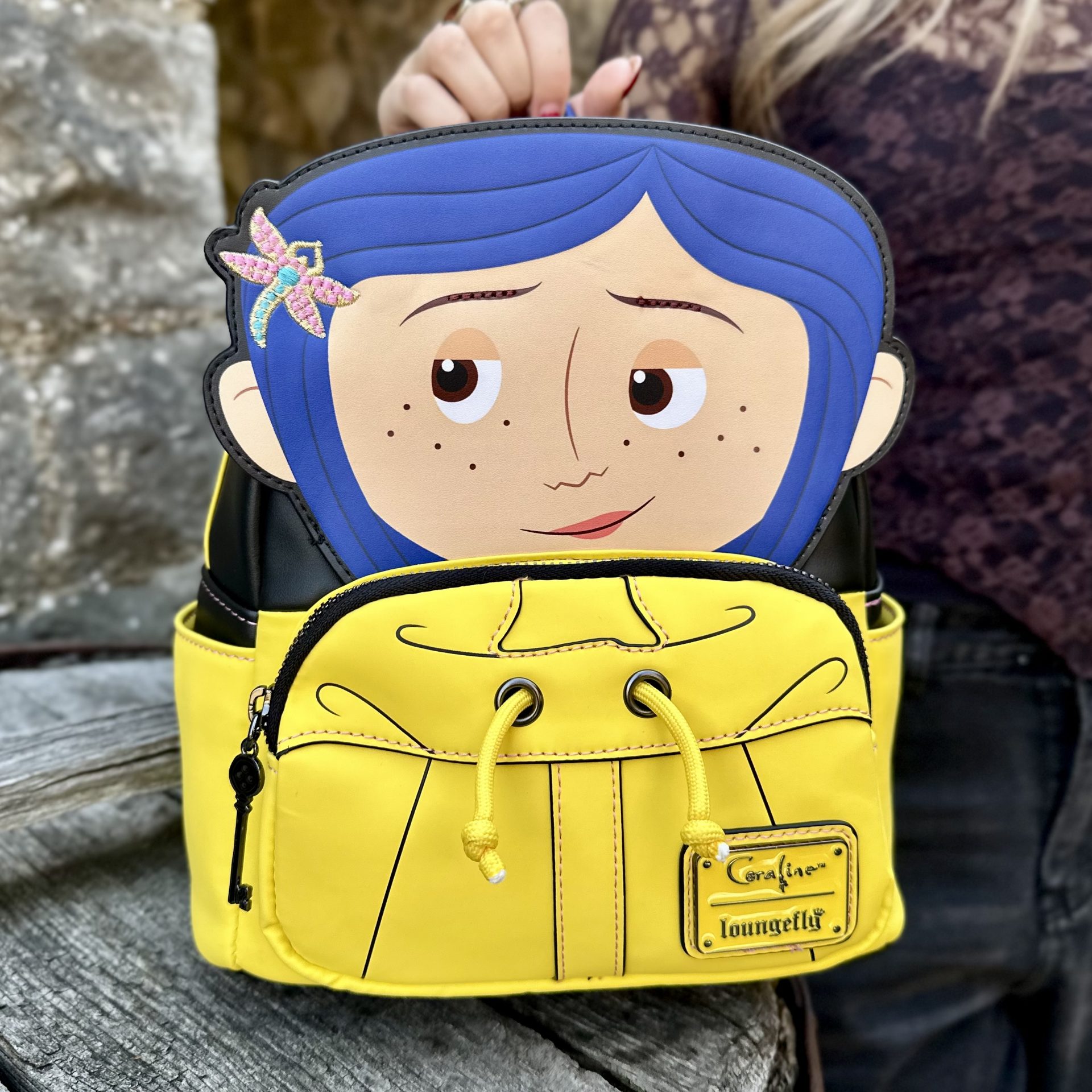 Laika Coraline Raincoat Cosplay Loungefly Mini Backpack  display picture 1