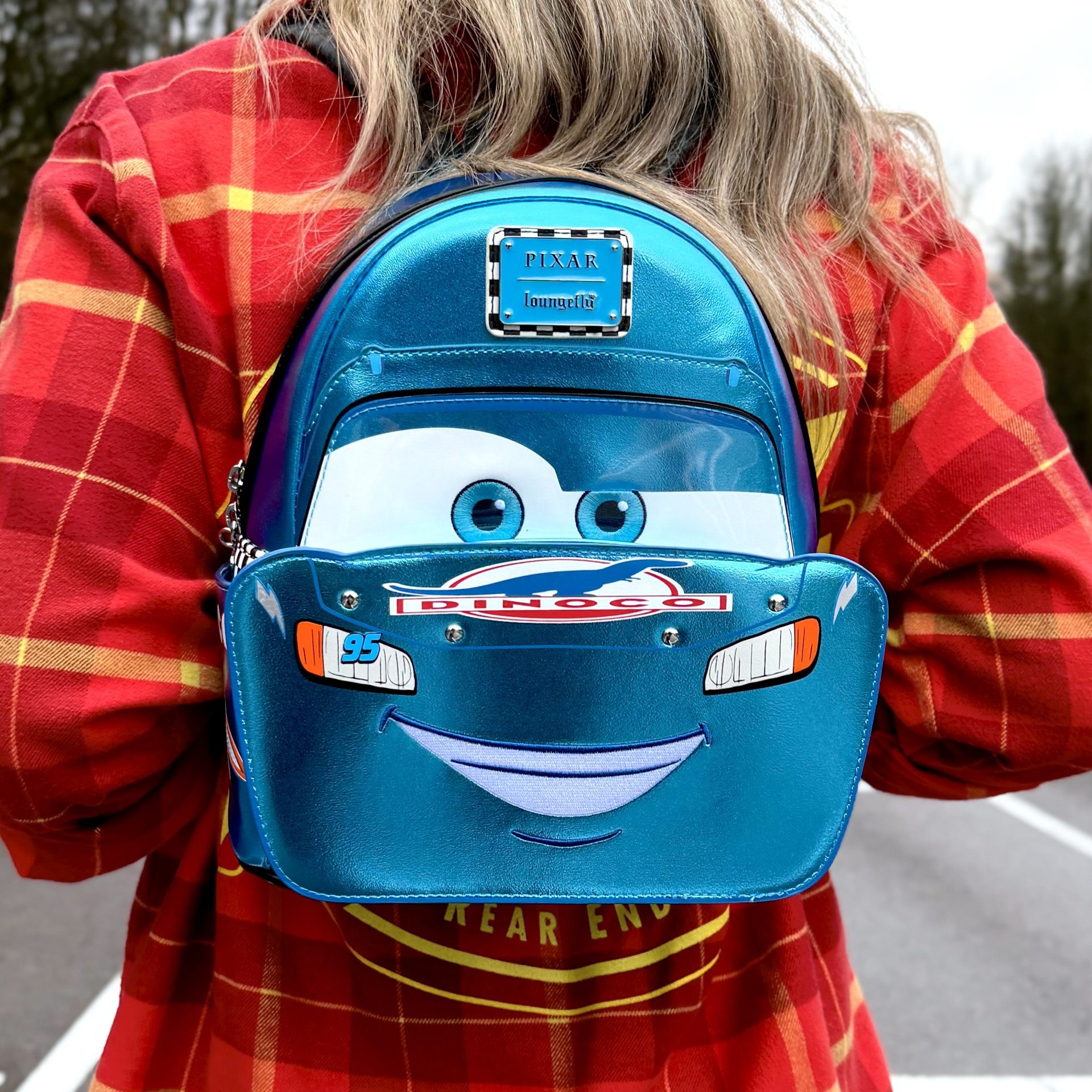 Dinoco Blue Lightning McQueen Cars Pixar Loungefly Mini 