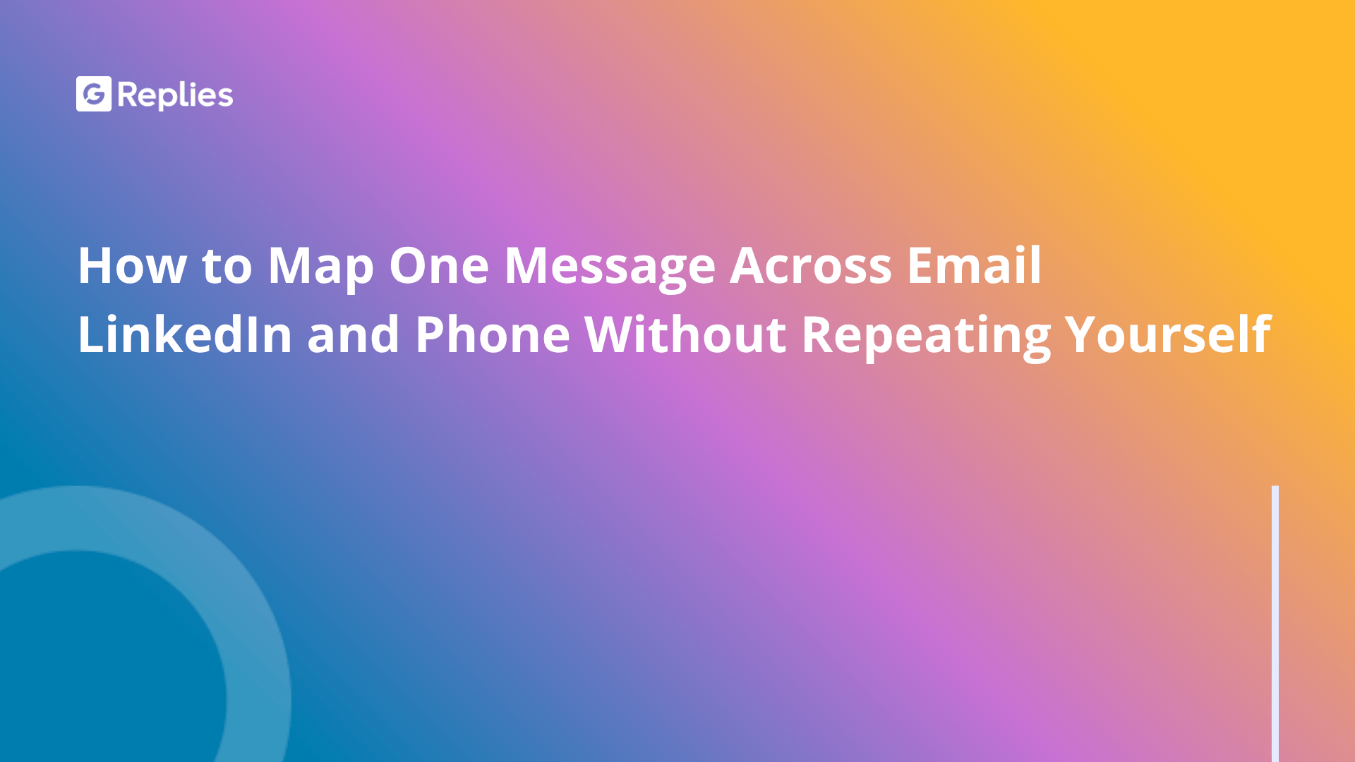 How to map one message across email LinkedIn and phone without repeating yourself