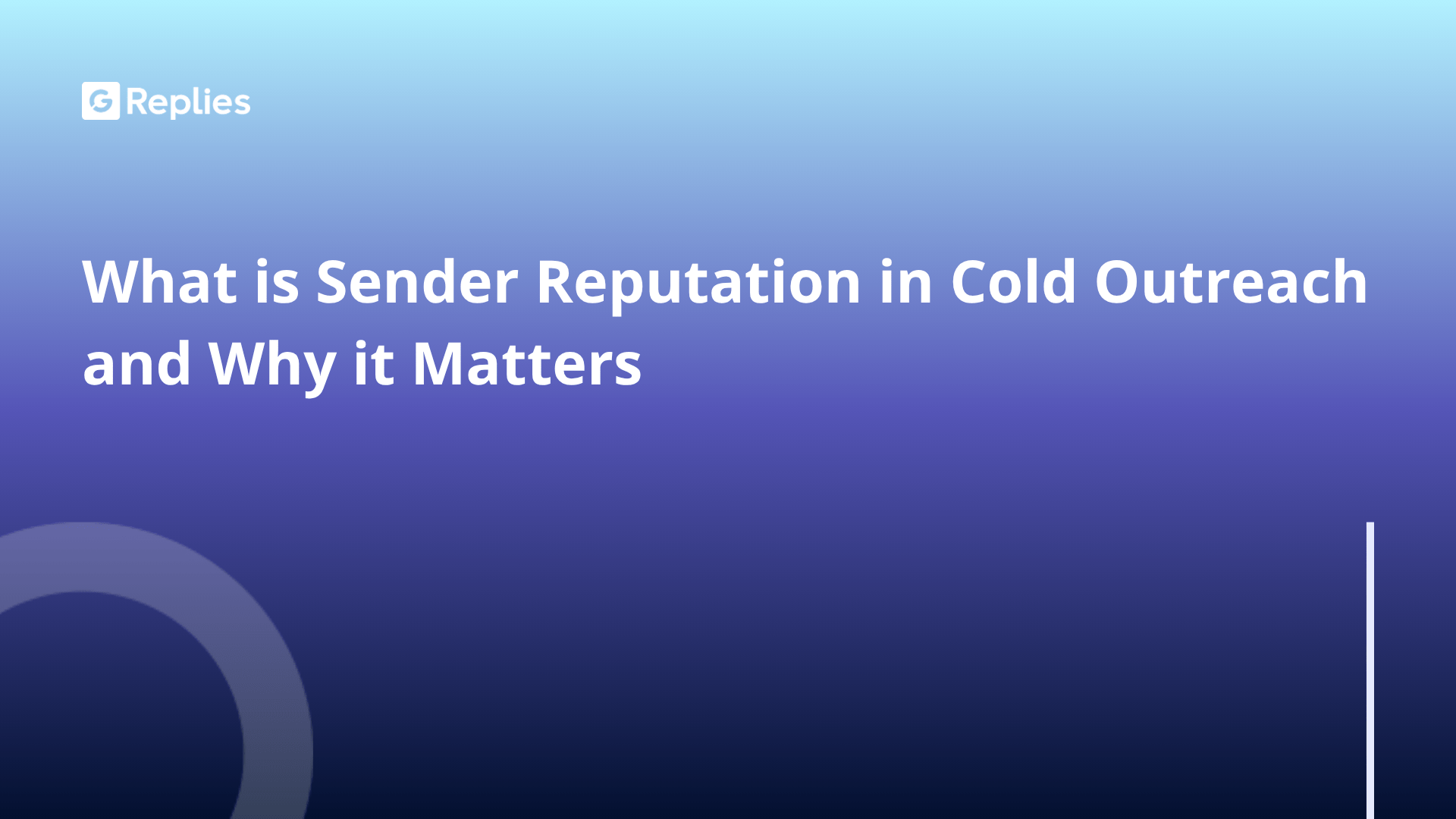 What is sender reputation in cold outreach and why it matters