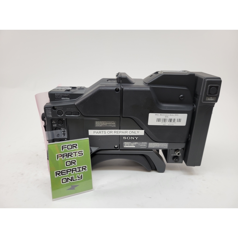 Sony DXC-D30 Digital Video Camera and CA-327 Adapter - For Parts