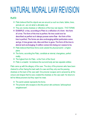 Natural Moral Law Revision Notes - Document in A Level and IB Religious