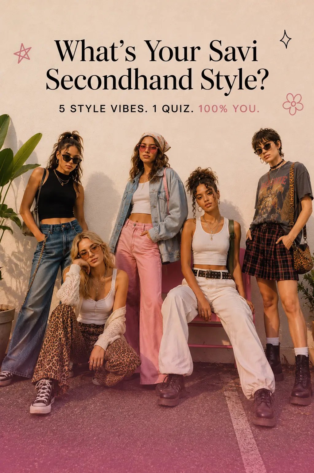 The 5 Savi Secondhand Style types: Influencer, Muse, Icon, Nomad, Indie