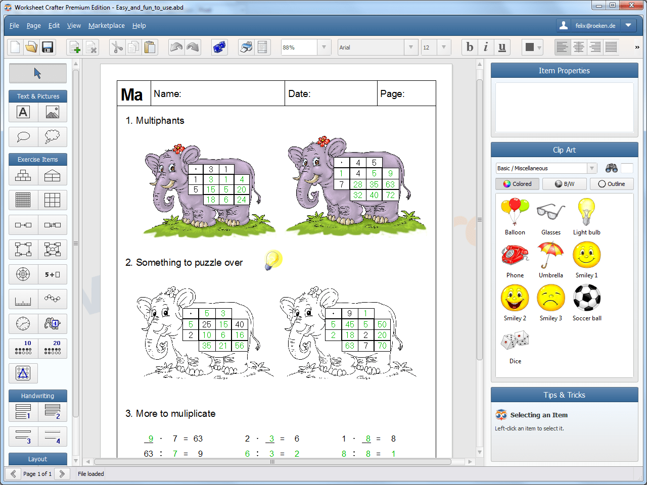 worksheet crafter