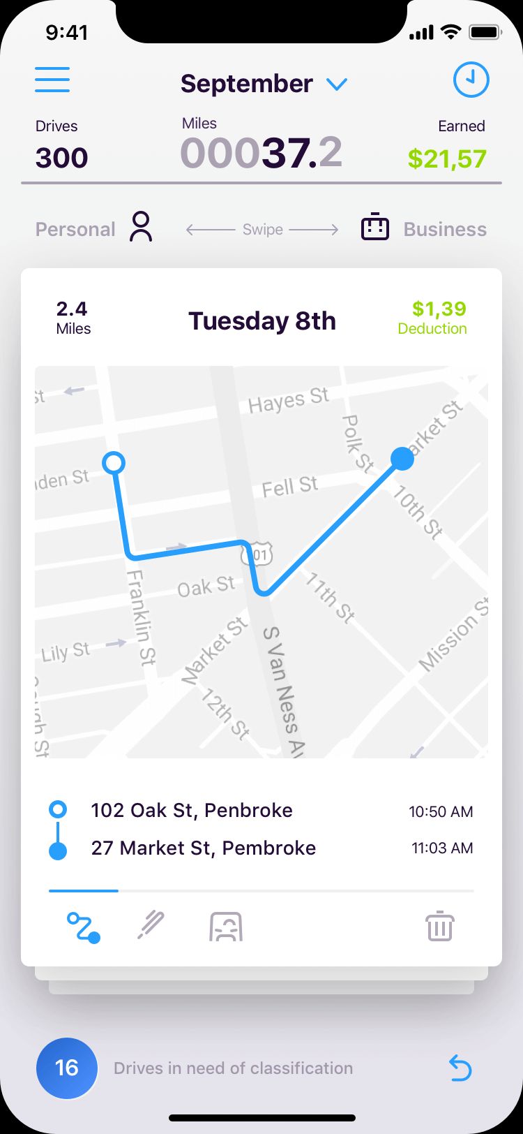 Mileage Tracker App - Premium Mountain Texture - Full HD