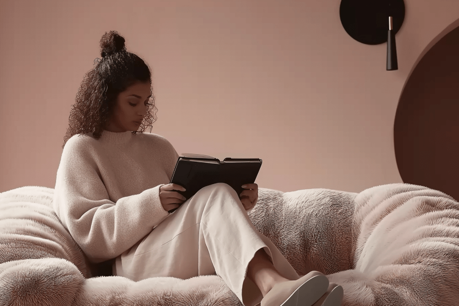 pink two seater sofa