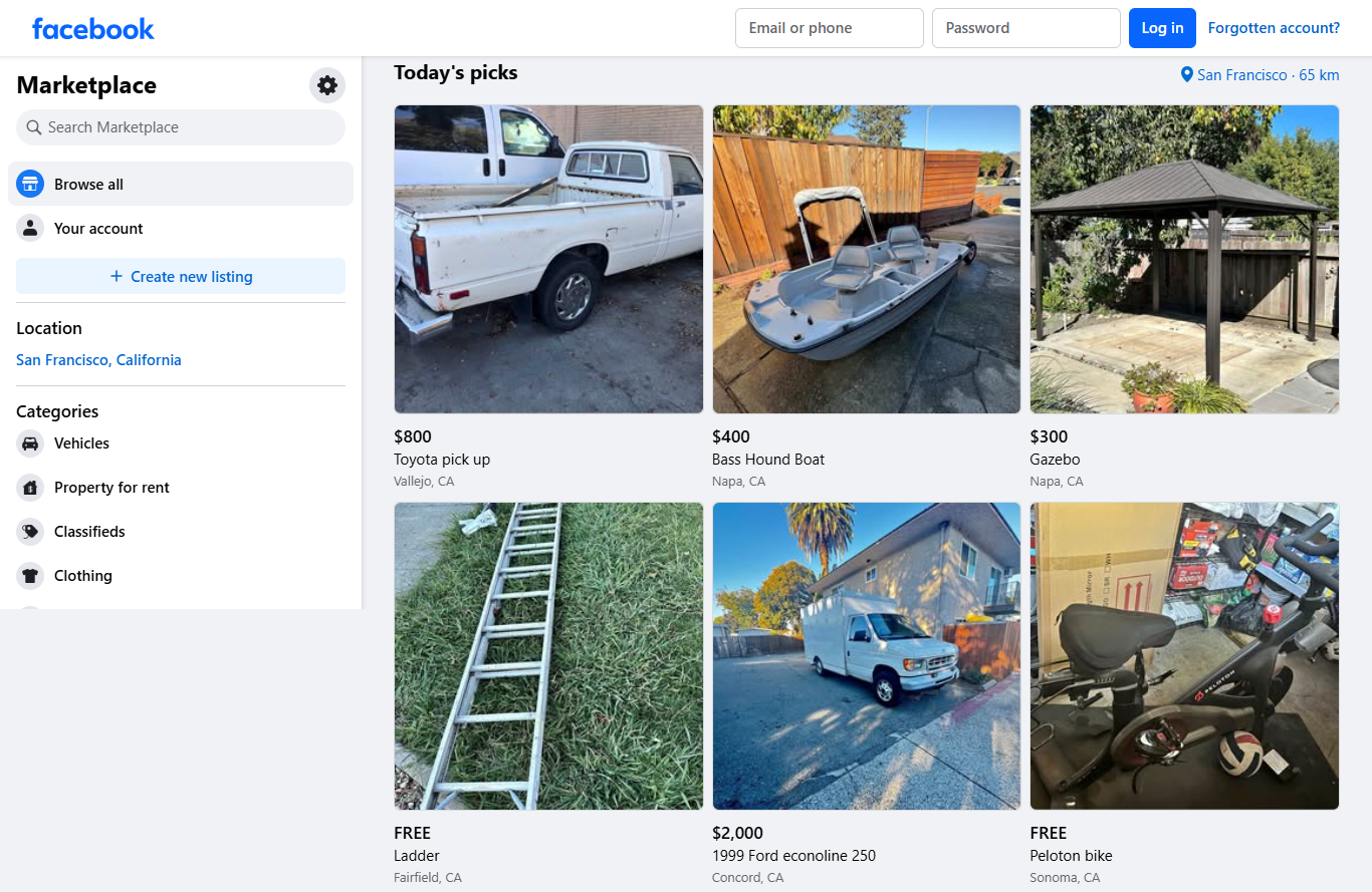 Best for: Local flipping and pickup-only deals Limitation: Requires manual verification and communication facebook