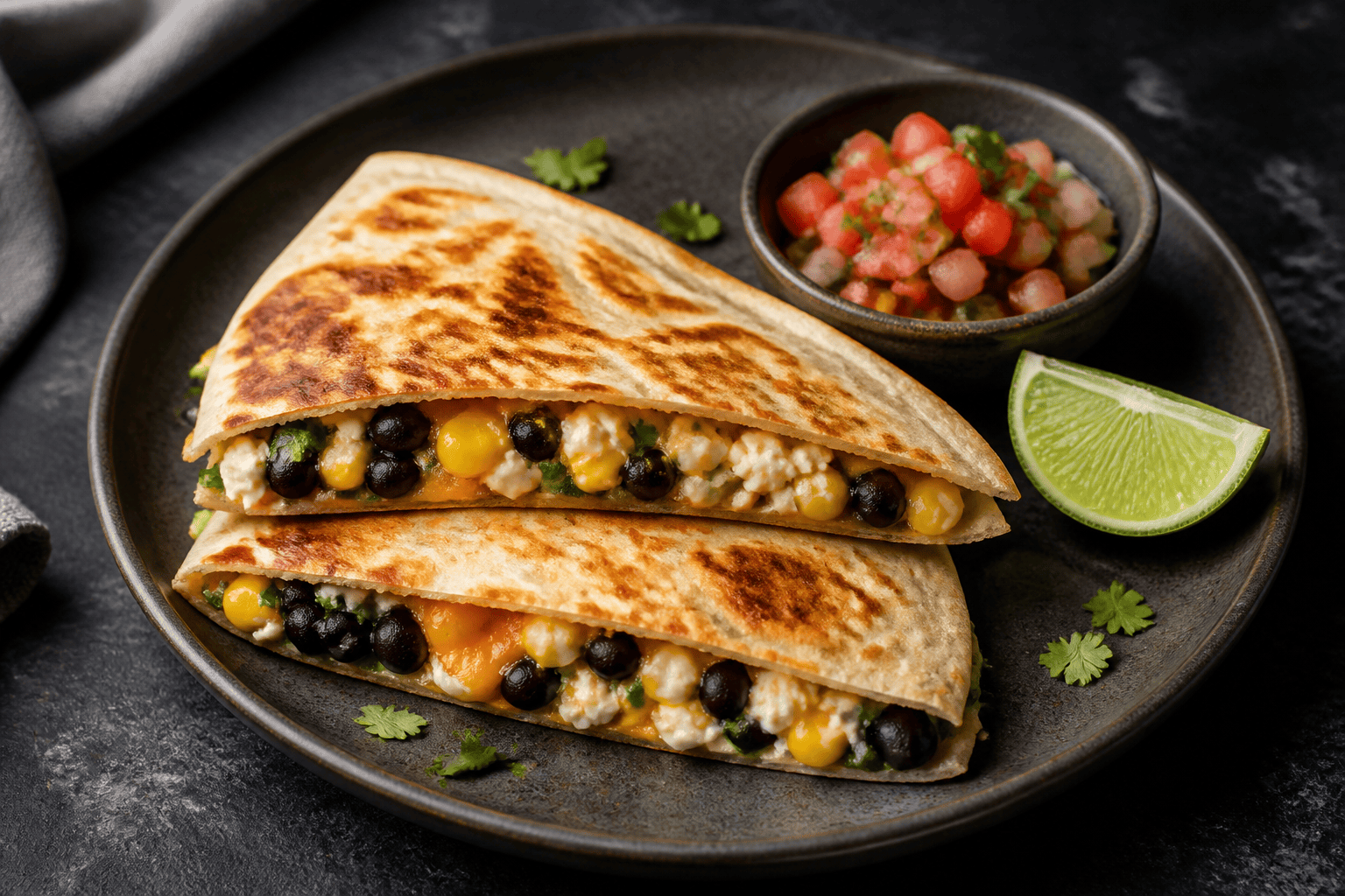 Black Bean & Cottage Cheese Quesadillas – high-protein recipe | Getting Fit Kitchen
