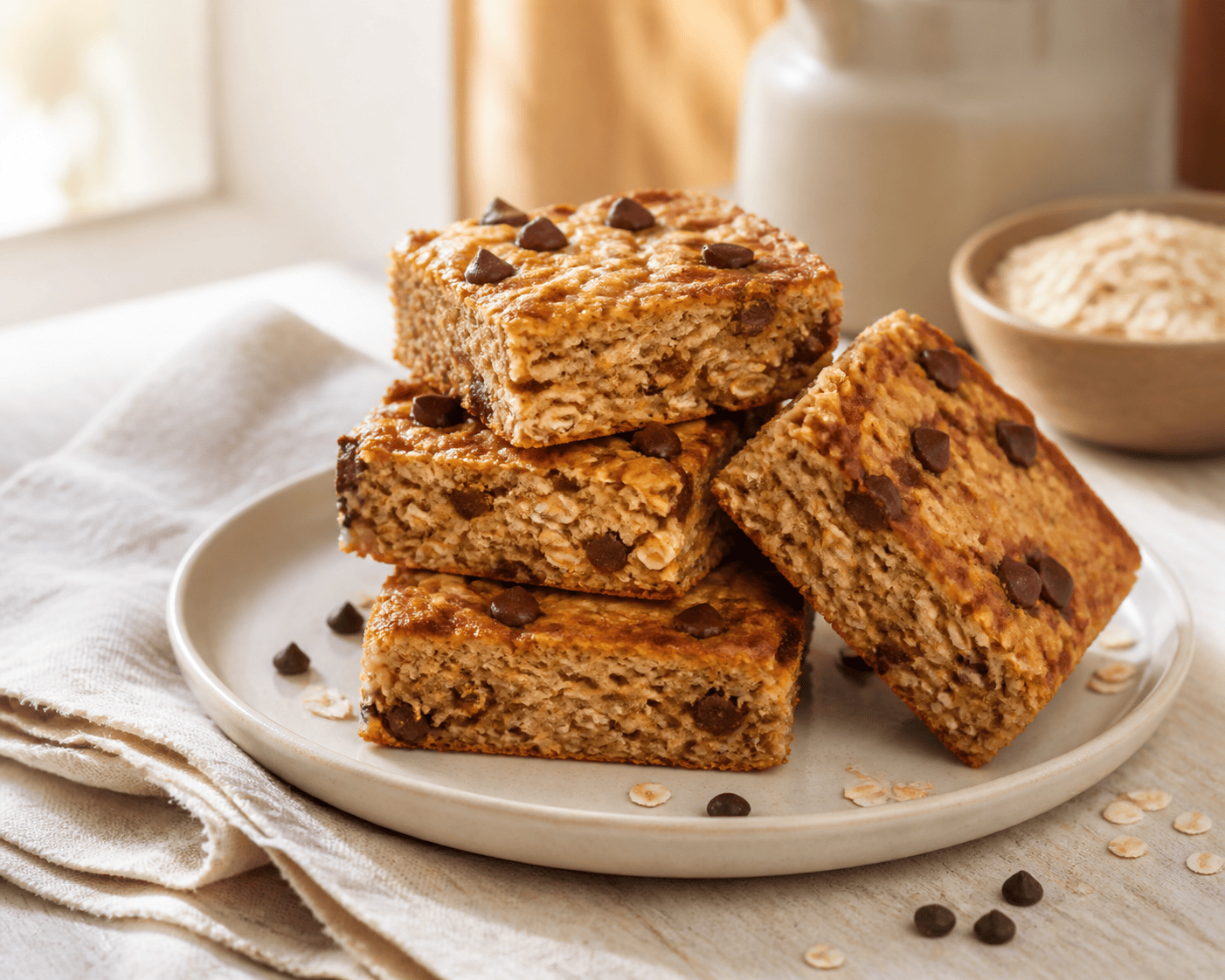 Baked Protein Oatmeal Bars – high-protein recipe | Getting Fit Kitchen