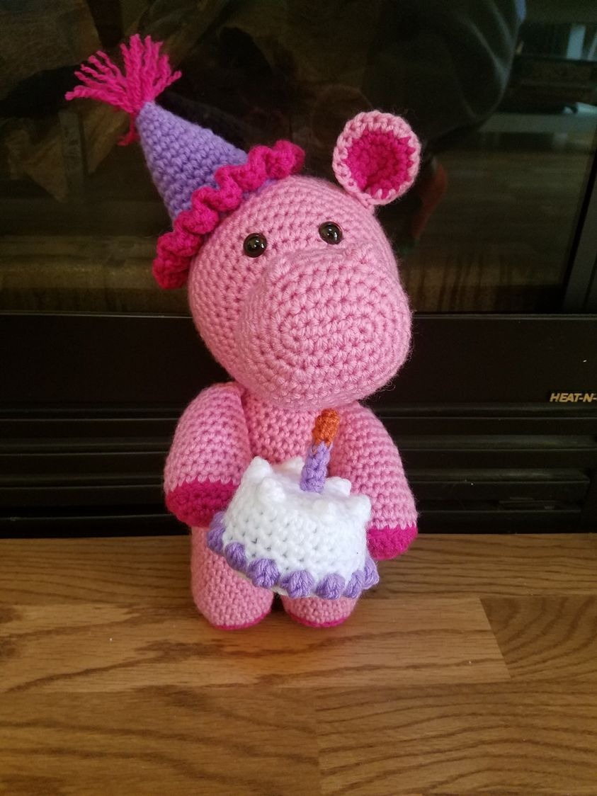 Crochet a Birthday Celebration with Harriet the Hippo!
