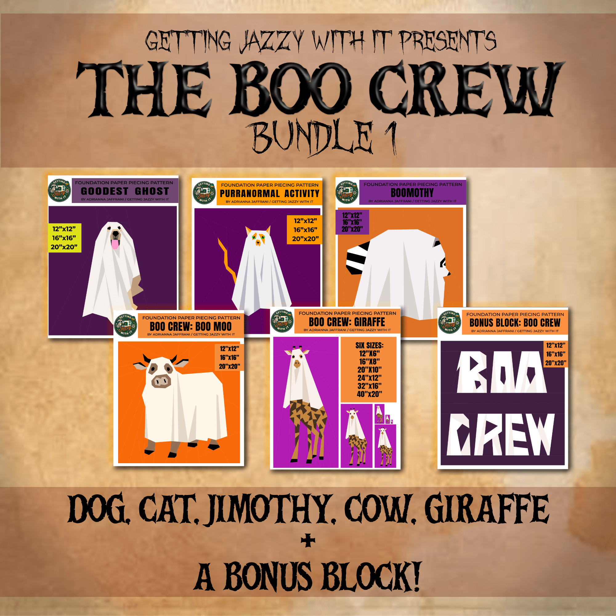 Boo Crew Bundle 1: Cute Halloween Ghost Animals FPP Bundle 1